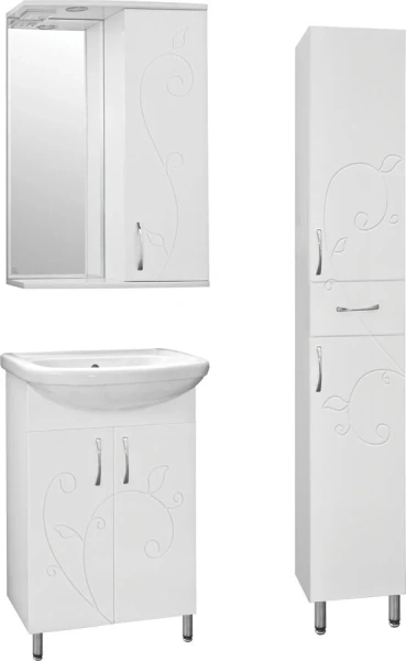 Шкаф-пенал напольный Style Line Эко Фьюжн 36 см белый - фото 3