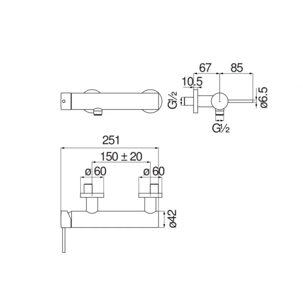 Смеситель для душа Nobili Velis VE125130 латунь - фото 2