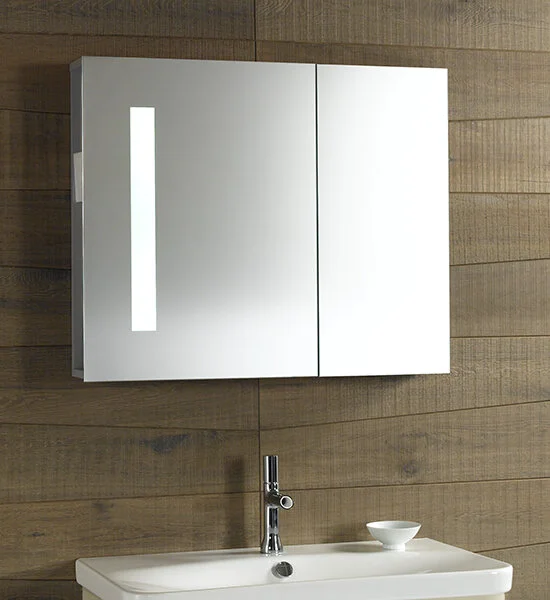 Зеркальный шкаф с подсветкой Jacob Delafon Rythmik 80 см подсветка справа, 80 см - фото 3