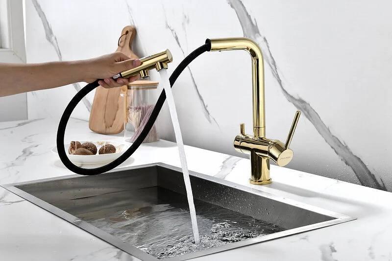 Смеситель для питьевой воды Paulmark Serpentine золото, современные, hi-tech - фото 3