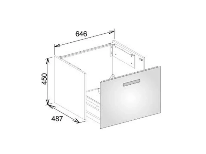 Тумба под раковину, цвет титан матовый, Keuco Royal Universe, по запросу - фото 2