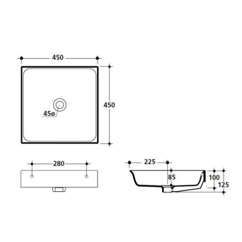Раковина накладная без отверстия под смеситель Kerasan Cento 3544bi*0 - фото 4
