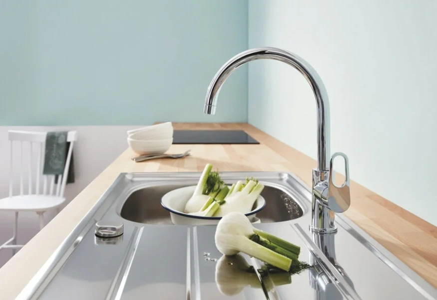 Смеситель для кухни Grohe BauFlow с высоким изливом хром - фото 4