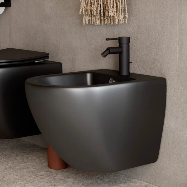 Биде подвесное Ceramica Nova Metropol черное матовое, современные, hi-tech index_1 - фото 8
