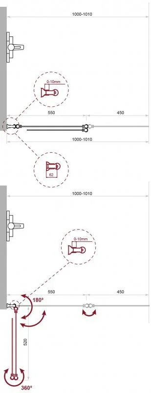 Шторка для ванны BelBagno Uno 100х150 см стекло прозрачное - фото 2