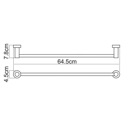 Полотенцедержатель WasserKRAFT Donau хром - фото 2