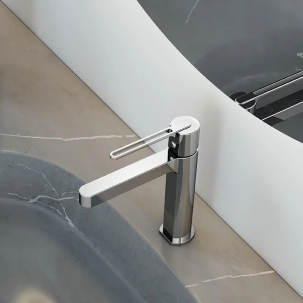 Смеситель для раковины Vincea Rondo VBF-1R1 однорычажный, с коротким изливом - фото 7