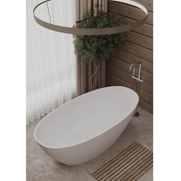Ванна Allen Brau Krion Oval 2.35003.21, 170 х 80 см, искусственный камень, цвет белый матовый - фото 1