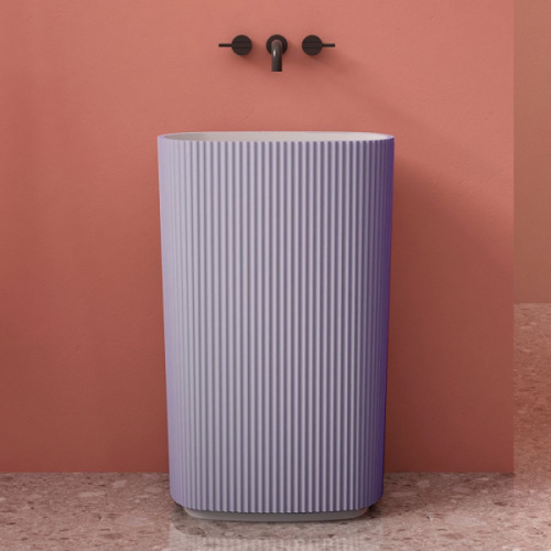 Раковина напольная Abber Stein 55 см фиолетовая - фото 2