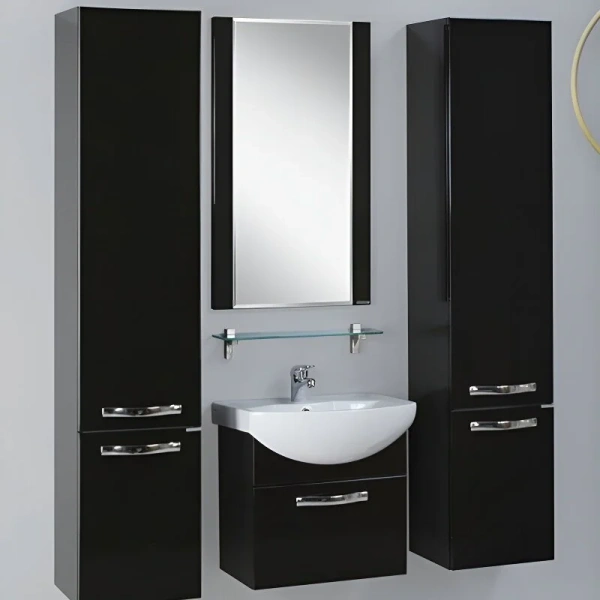 Зеркало Акватон Ария 50 см черное, современные, hi-tech - фото 3