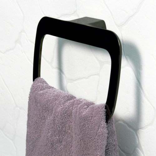 Полотенцедержатель WasserKRAFT Glan черный глянец, современные, hi-tech - фото 2