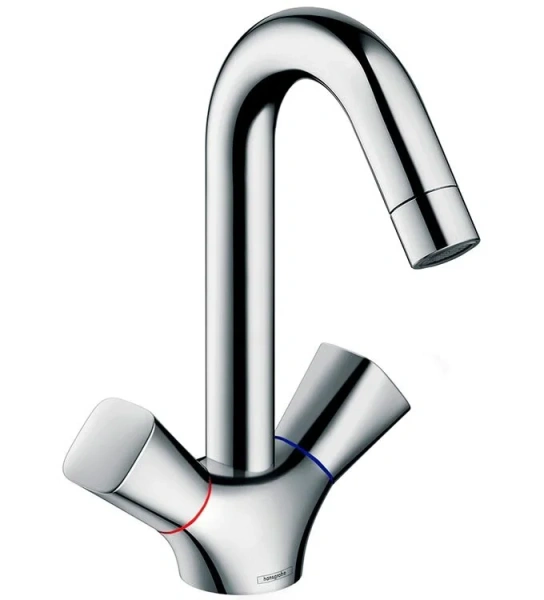 Смеситель для раковины Hansgrohe Logis с двумя рукоятками - фото 1