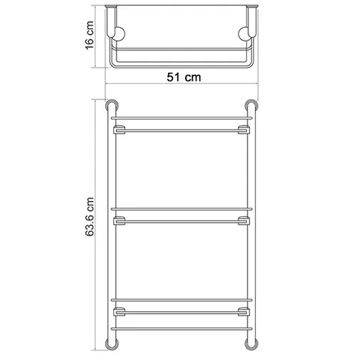 Полочка для ванной WasserKRAFT тройная - фото 2