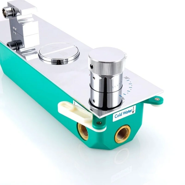 Смеситель для душа Vincea хром, из латуни, прямоугольная форма - фото 5