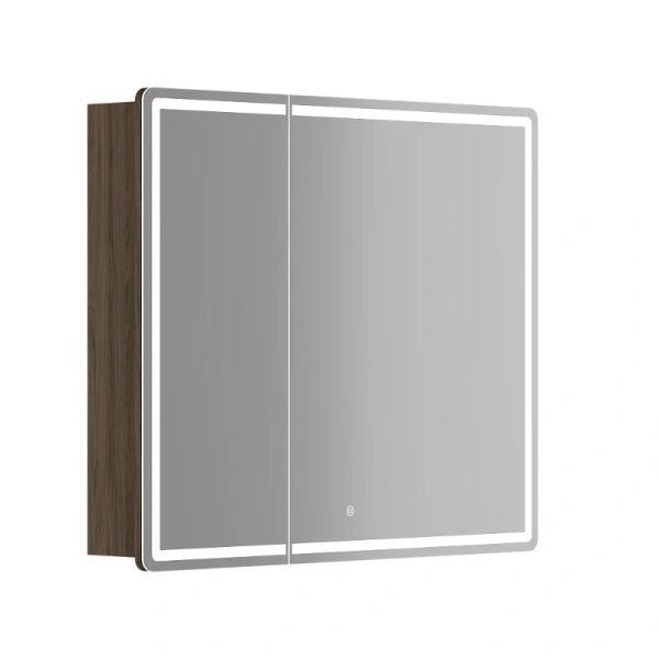 Зеркальный шкаф с подсветкой Sancos Mirror 90 см дуб чарльстон - фото 1