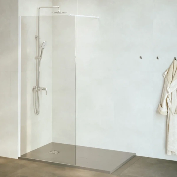 Душевая перегородка RGW Walk In 80 см профиль белый, стекло прозрачное - фото 1