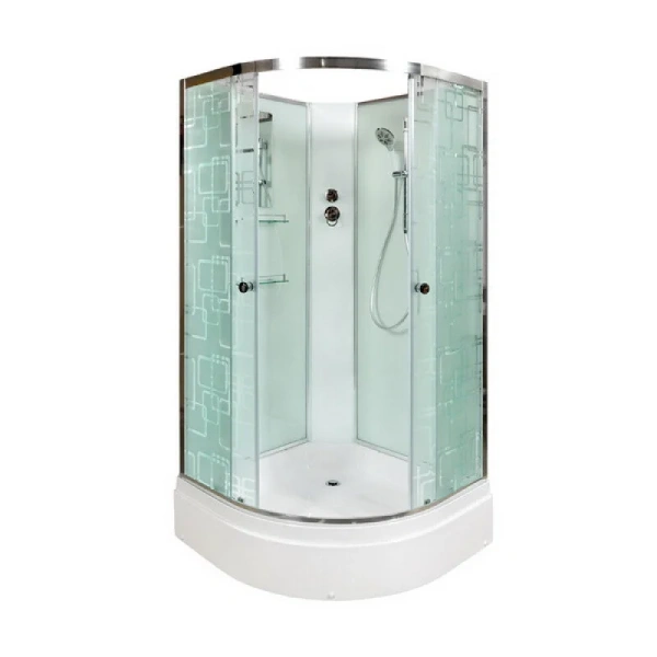 Душевая кабина Deto EM 90x90 см без крыши, со средним поддоном - фото 3