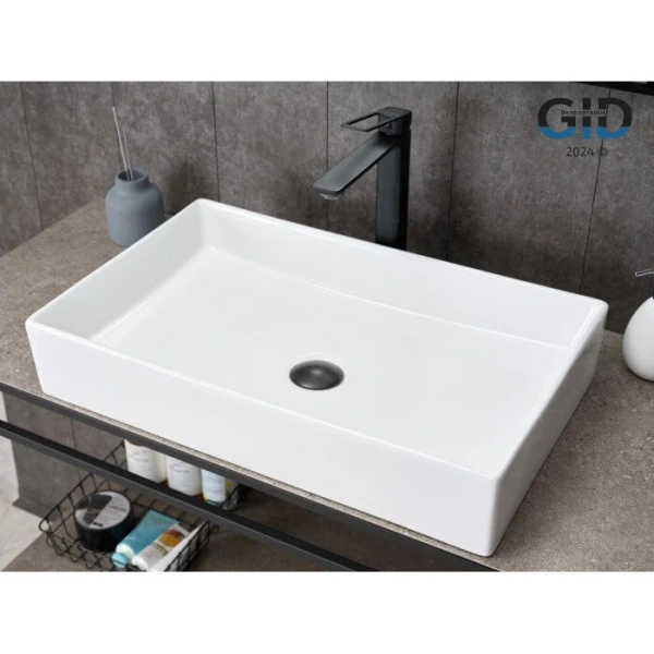 Раковина GID Geometrico N9496 60 см белая - фото 3