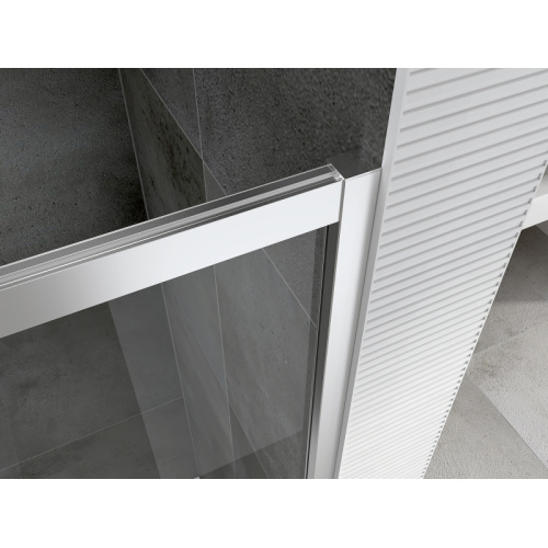 Душевой уголок Abber Schwarzer Diamant 150x90 см профиль хром, стеклянные, угловые, без поддона - фото 5