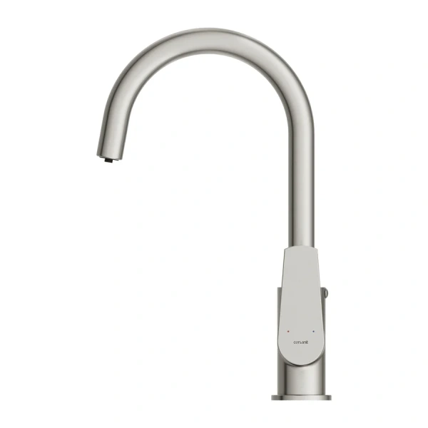 Смеситель для кухни Cersanit Moduo сатин, высокие, из латуни, округлая форма - фото 5