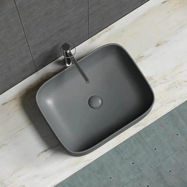 Раковина Ceramica Nova Element 50 см темный антрацит, из санфарфора - фото 7