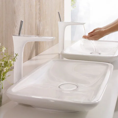 Смеситель для раковины Hansgrohe PuraVida 15072400 хром-белый, по запросу - фото 8