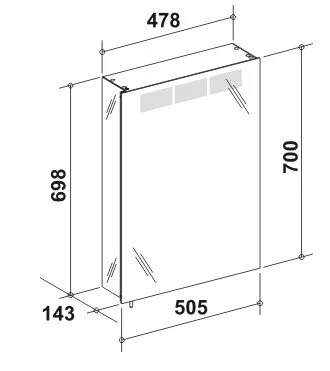 Зеркальный шкаф Keuco Royal T1 12601 - фото 4