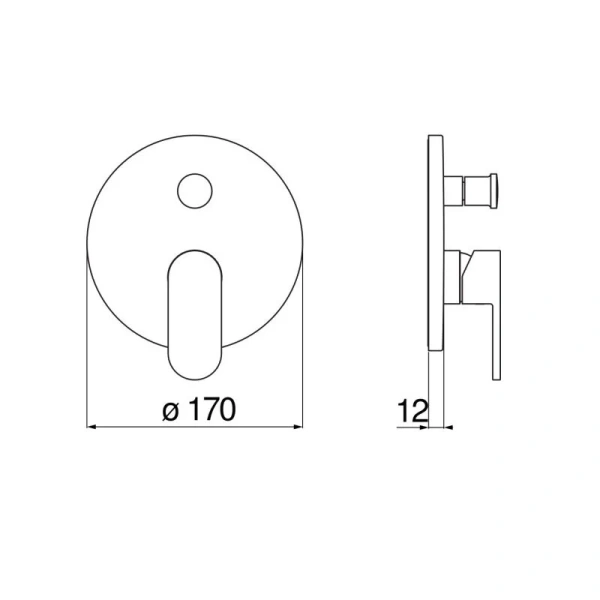 Смеситель для душа Nobili Up UP94100/E латунь - фото 2