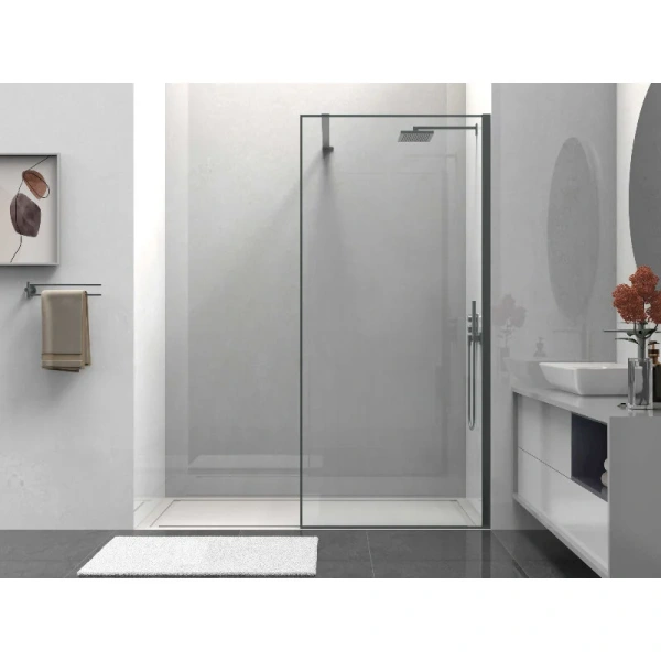 Душевая перегородка Vincea Walk-In HS 80 см профиль вороненая сталь - фото 4