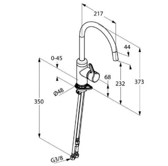 Смеситель для кухни Kludi Bingo Star нержавеющая сталь, для кухни - фото 2