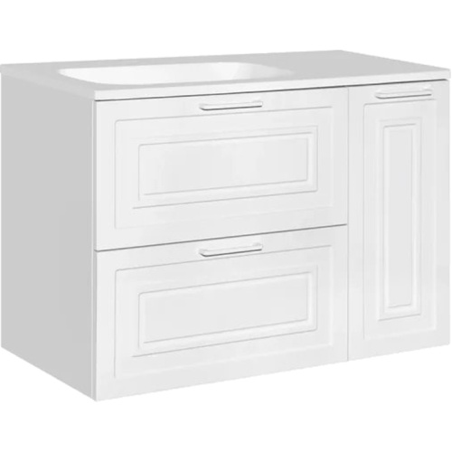 Тумба с раковиной Style Line Альба ЛС-00001005 90 см с бельевой корзиной - фото 4