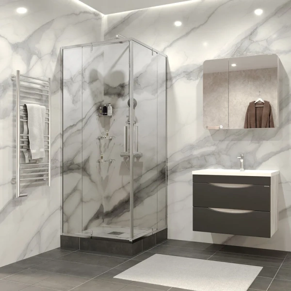 Душевой уголок Grossman Forta 80x80 см двери распашные - фото 3