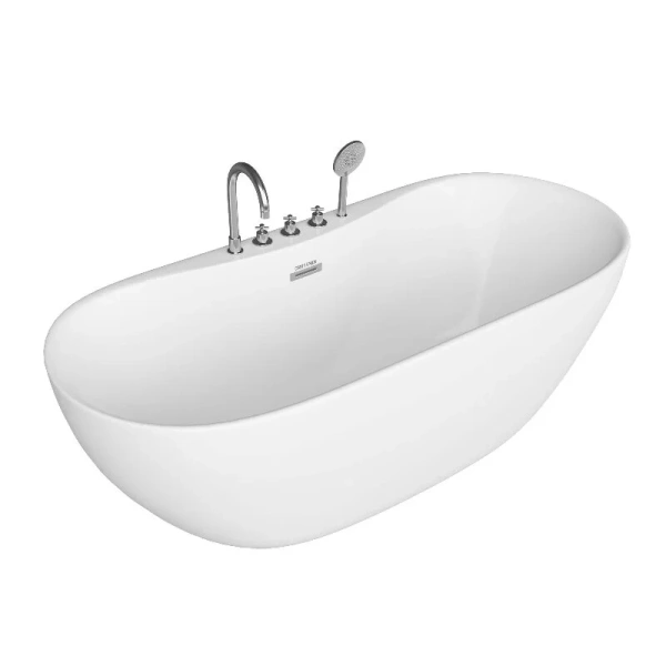 Ванна акриловая Grossman Classic GR-12501-1, со смесителем, 160 x 75 см, белая - фото 3