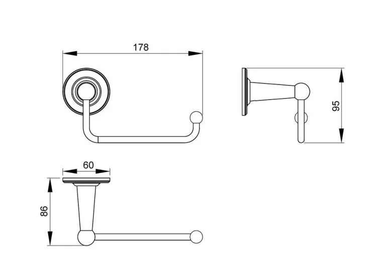 Бумагодержатель Timo Nelson антик 160041/02 - фото 2