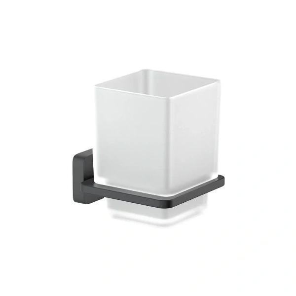 Стакан для ванной Акватек Либра черный матовый - фото 1