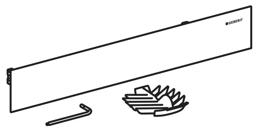 Решетка Geberit 32 см нержавеющая сталь, для монтажа в стену - фото 4