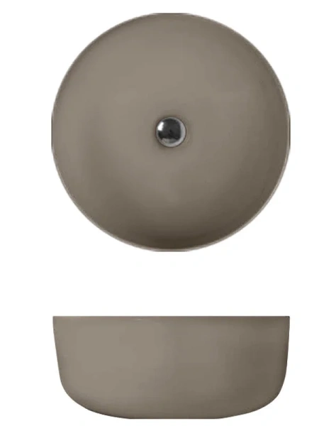 Раковина Kerasan Nolita 40 см накладная, Nocciola - фото 3