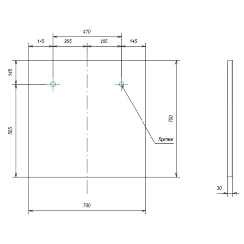 Зеркало с подсветкой Velvex Klaufs 70 см с led светильником - фото 3