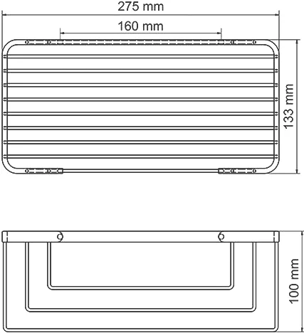 Полочка для ванной WasserKRAFT светлая бронза, современные, hi-tech - фото 2