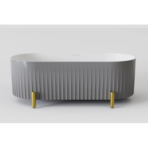 Ванна акриловая Black&White Swan 170x80 см серая - фото 4