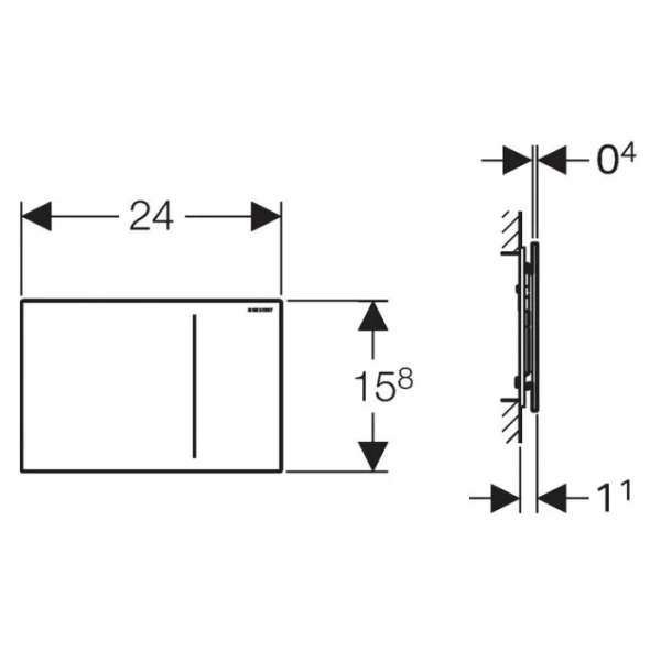 Смывная клавиша для двойного смыва, без панели, Geberit Sigma 70 index_1 - фото 3