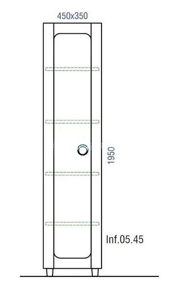 Шкаф-пенал напольный Aqwella Инфинити Inf.05.45 см с одной дверцей, 45 см - фото 3