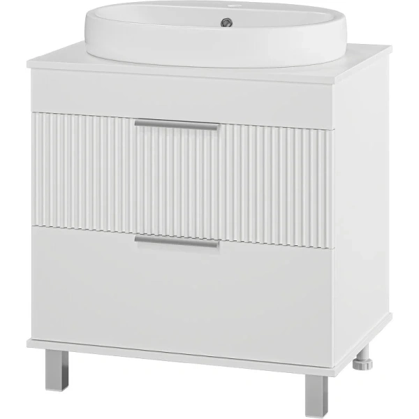 Тумба под раковину напольная Brevita Enfida 70 см белая - фото 1