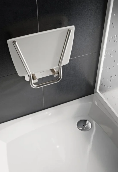 Сиденье для душа Ravak OVO белое/нержавеющая сталь, нет в наличии index_1 - фото 4