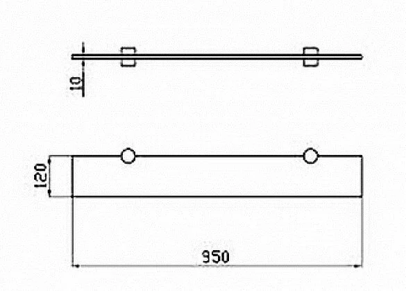 Полка для ванной Акватон  95 - фото 2