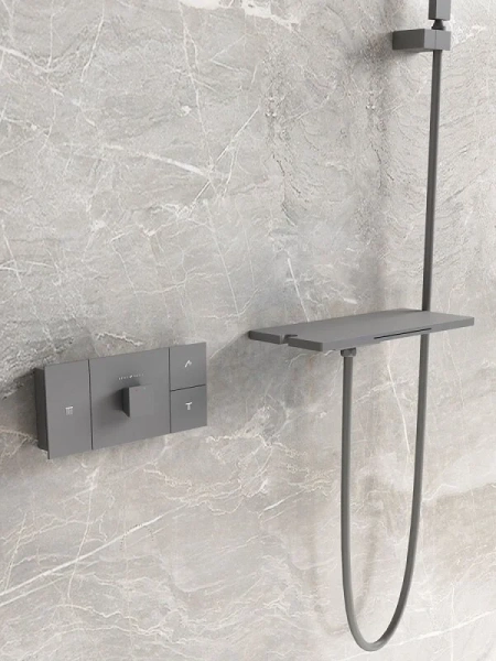 Душевой комплект Vincea Futura вороненая сталь, нет в наличии - фото 5