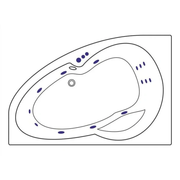 Ванна гидромассажная Excellent Newa Smart 160 x 95 см, левая, белый/бронза, WAEX.NEL16.SMART.BR - фото 3