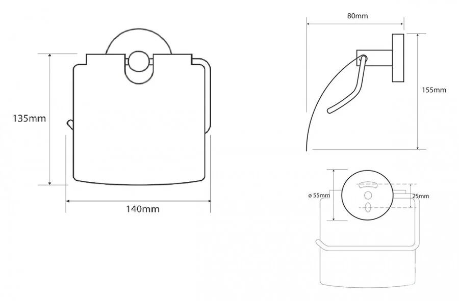 Бумагодержатель Bemeta Omega хром - фото 2