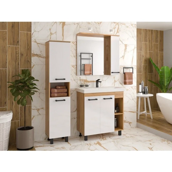 Зеркальный шкаф Misty Крафт П-Кра-02080-011 80 см ЛДСП, навесные - фото 5