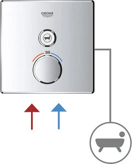 Смеситель для душа Grohe Grohtherm SmartControl термостатический хром, с 1 монтажным отверстием - фото 7